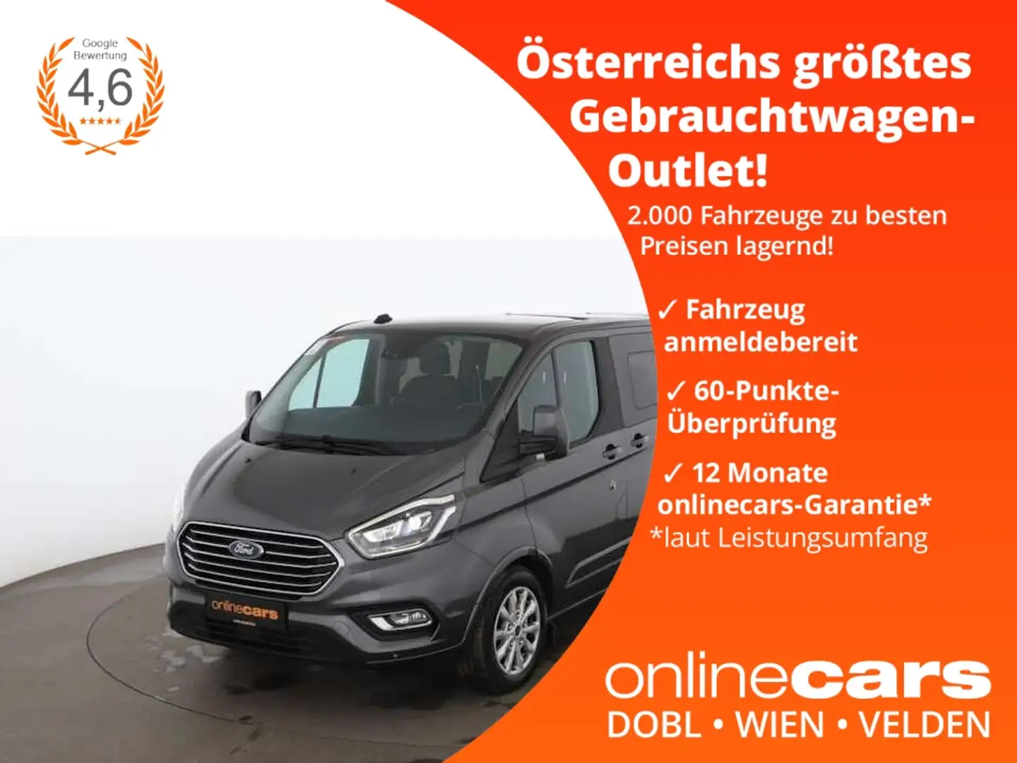 Ford Tourneo Custom 2.0 TDCi L2 Titanium X Aut XENON Gris - 1