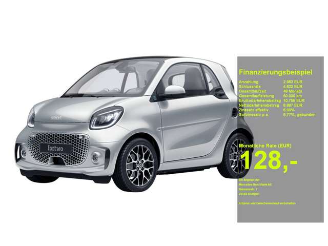 Imagine smart forTwo EQ  Exclusive Pano LED SHZ Kamera Tempomat