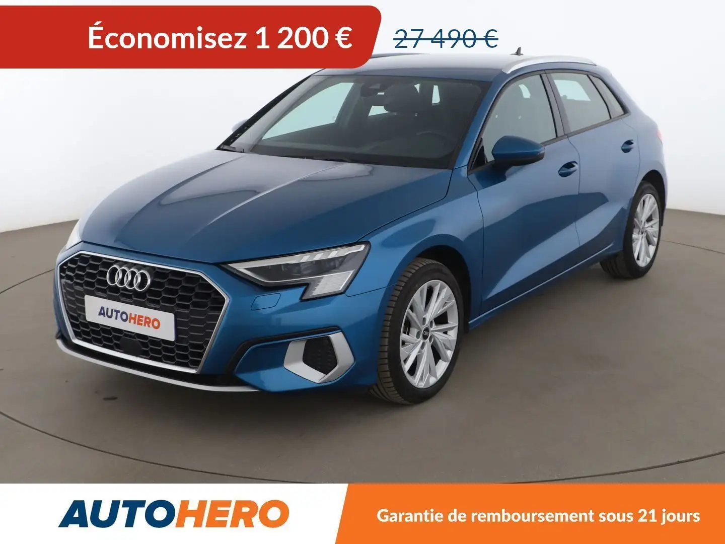 Audi A3 Sportback 35 TFSI S Tronic 7 Bleu - 1