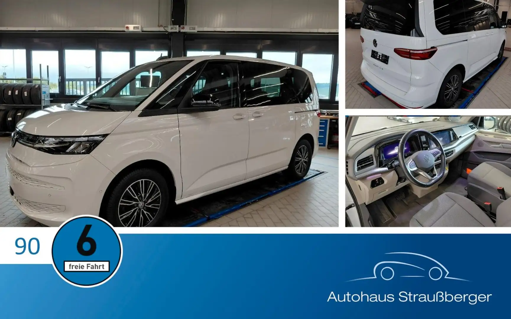 Volkswagen T7 Multivan ACC KÜ 7Sitz AHK STHZ SHZ LED QI RFK Blanc - 1