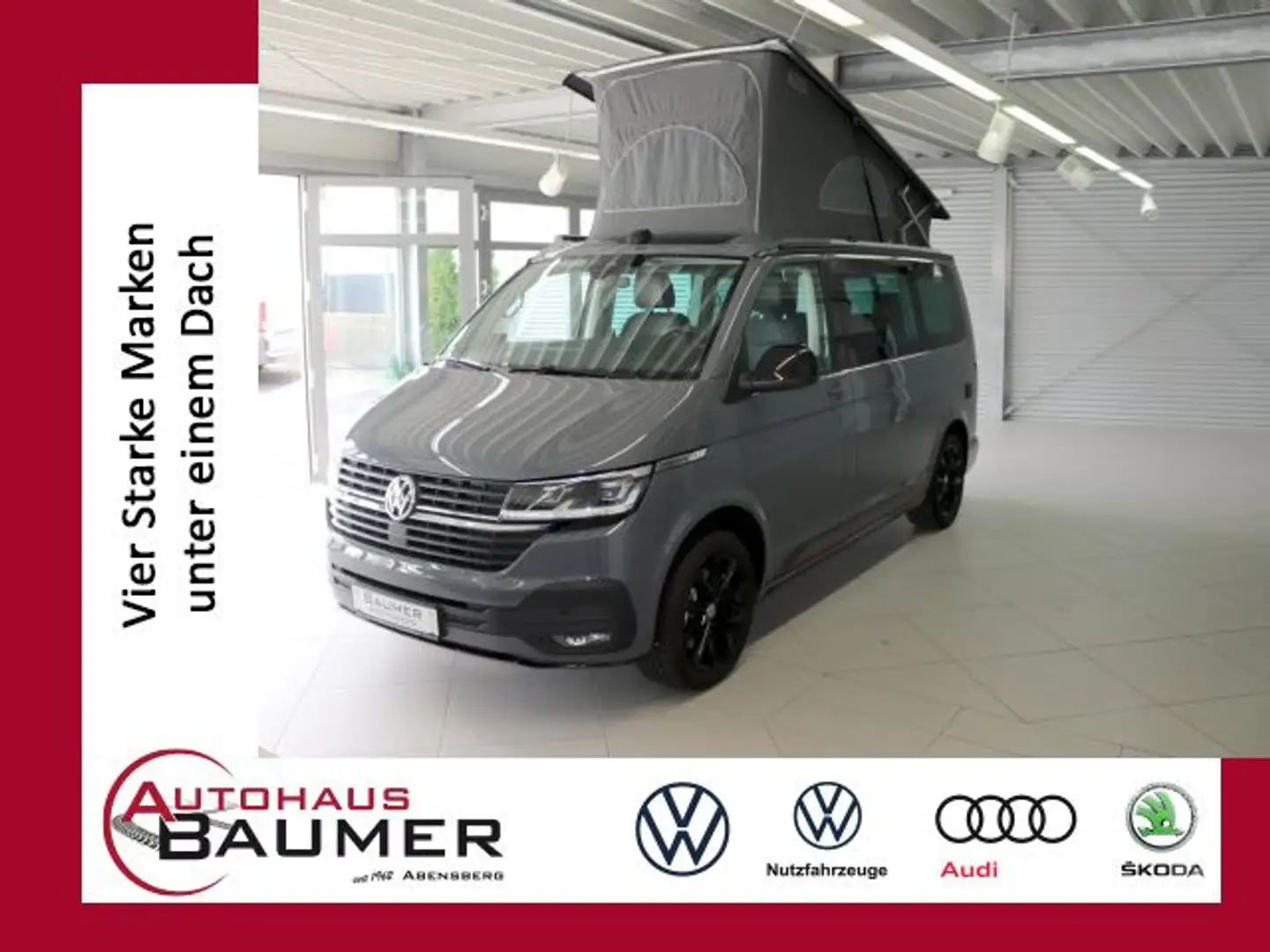 Volkswagen T6.1 California Beach 2.0 TDI 4x4 AHK Navi Klima Gris - 1