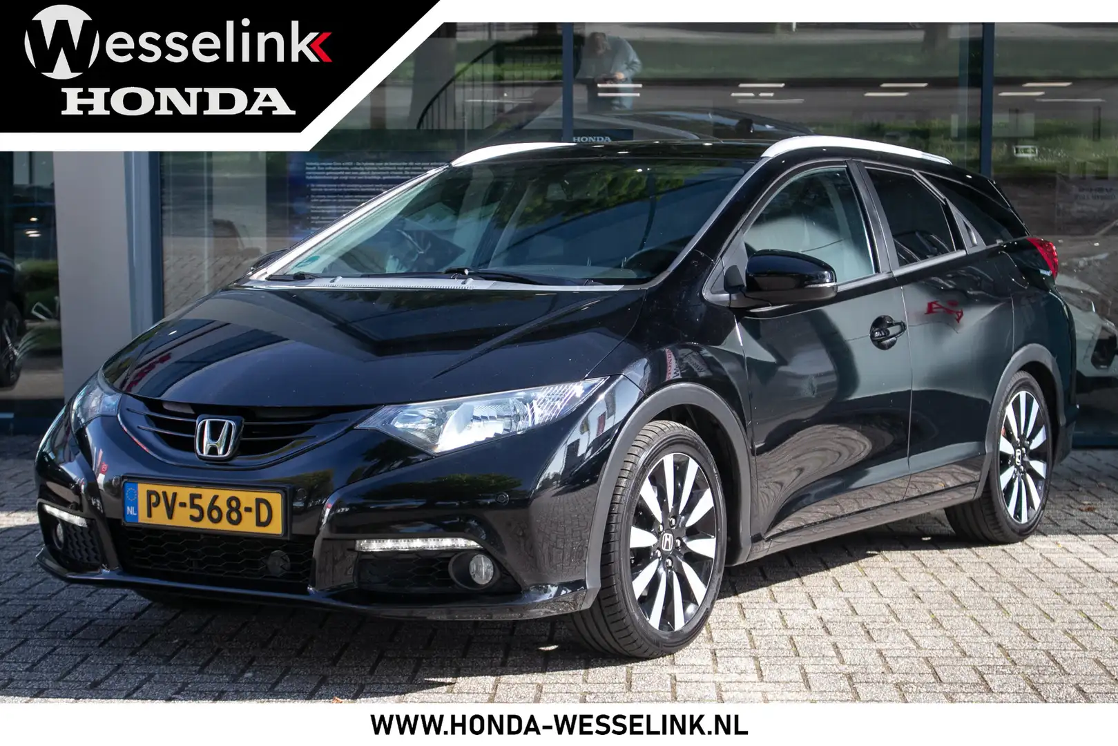 Honda Civic Tourer 1.6D Lifestyle All in rijklaarprijs | Trekh Zwart - 1