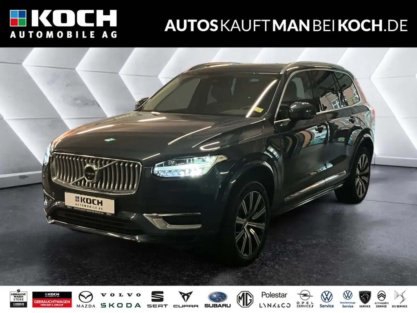 Volvo XC90 B5 AWD Plus Bright AHK PANO 360 FSHz H&K Navi Blau - 1