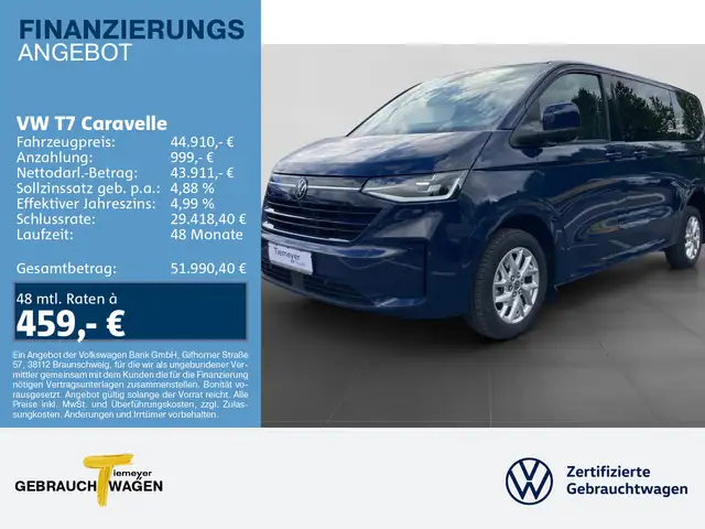 Volkswagen T7 Caravelle STYLE 9 SITZE ACC NAVI KAMERA