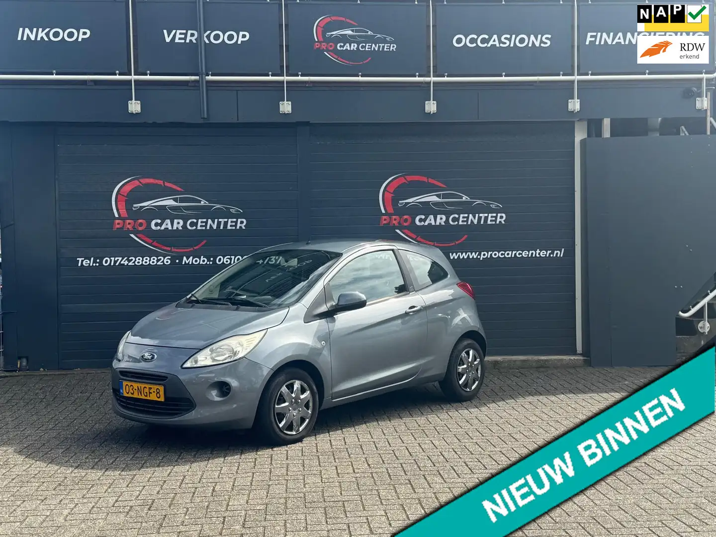 Ford Ka/Ka+ 1.2 Cool&Sound AIRCO| EL.RAMEN| AUX| NAP| APK Grau - 1