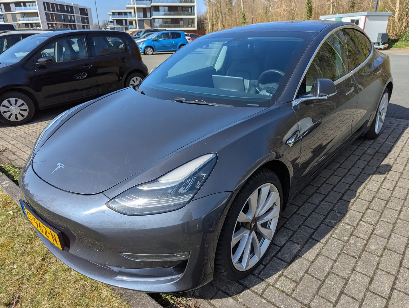 Tesla Model 3 Model 3 Long Range AWD 75kWh | Trekhaak | SOH 85% Grijs - 1