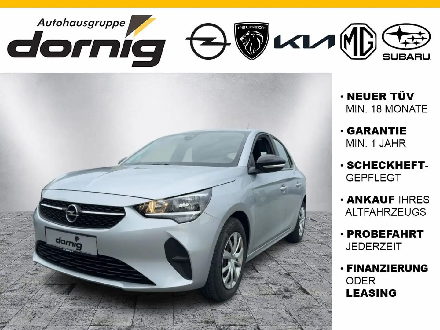 Opel Corsa F Edition 1.2, 55 kW Start/Stop Silber - 1