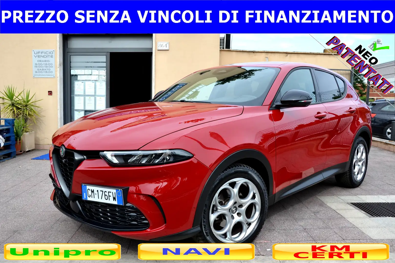 Alfa Romeo Tonale 1.6 D 130CV TCT6 SPRINT PELLE+LED+PDC+PRIVACY Rouge - 2