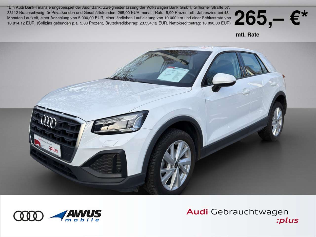 Audi Q2 2021 — 35 TFSI basis Standheizung, Matrix-LED, 2-Zonen Klima