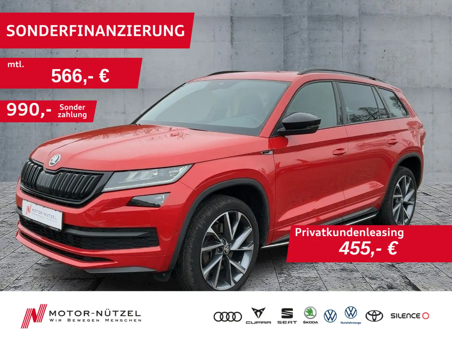 Skoda Kodiaq 2.0 TDI 4x4 DSG SPORTLINE LED+NAVI+AHK+VC Rouge - 1