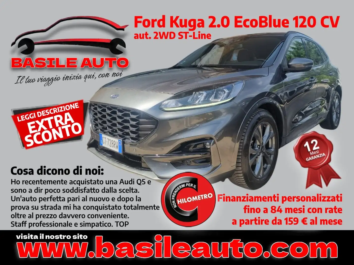 Ford Kuga Kuga III 2020 2.0 ecoblue ST-Line 2wd 120cv auto Gris - 1