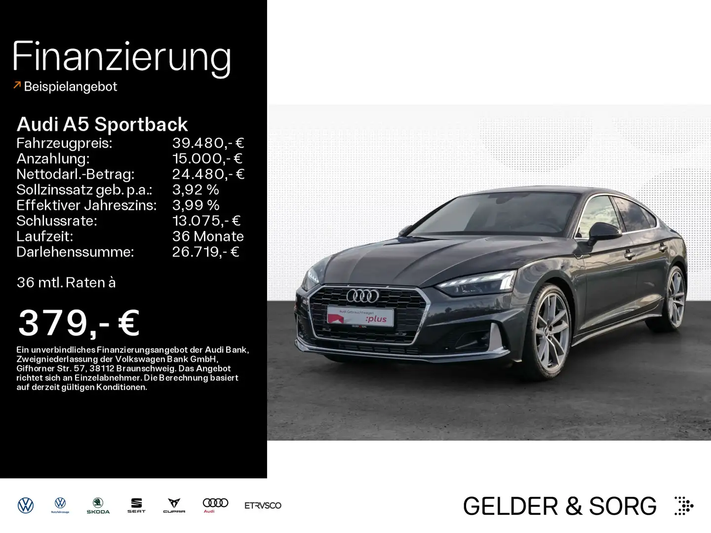Audi A5 35 TFSI S line Int. Matrix*Virtual Grigio - 1