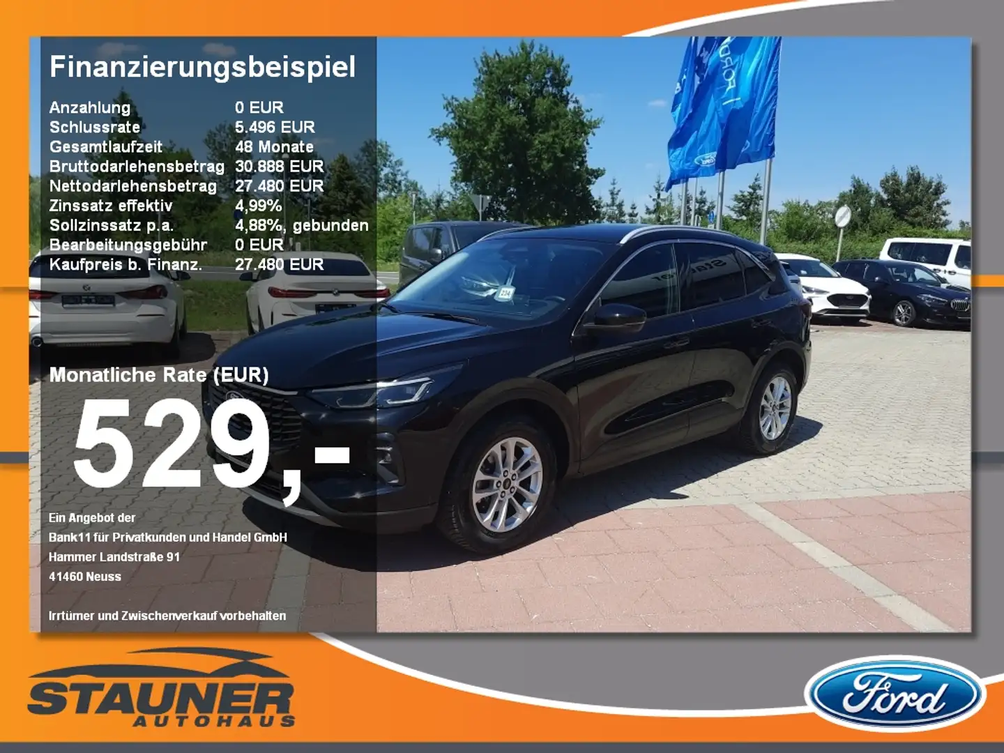 Ford Kuga 1,5 EcoBoost Aut. Navi Kamera LED SHZ Schwarz - 1