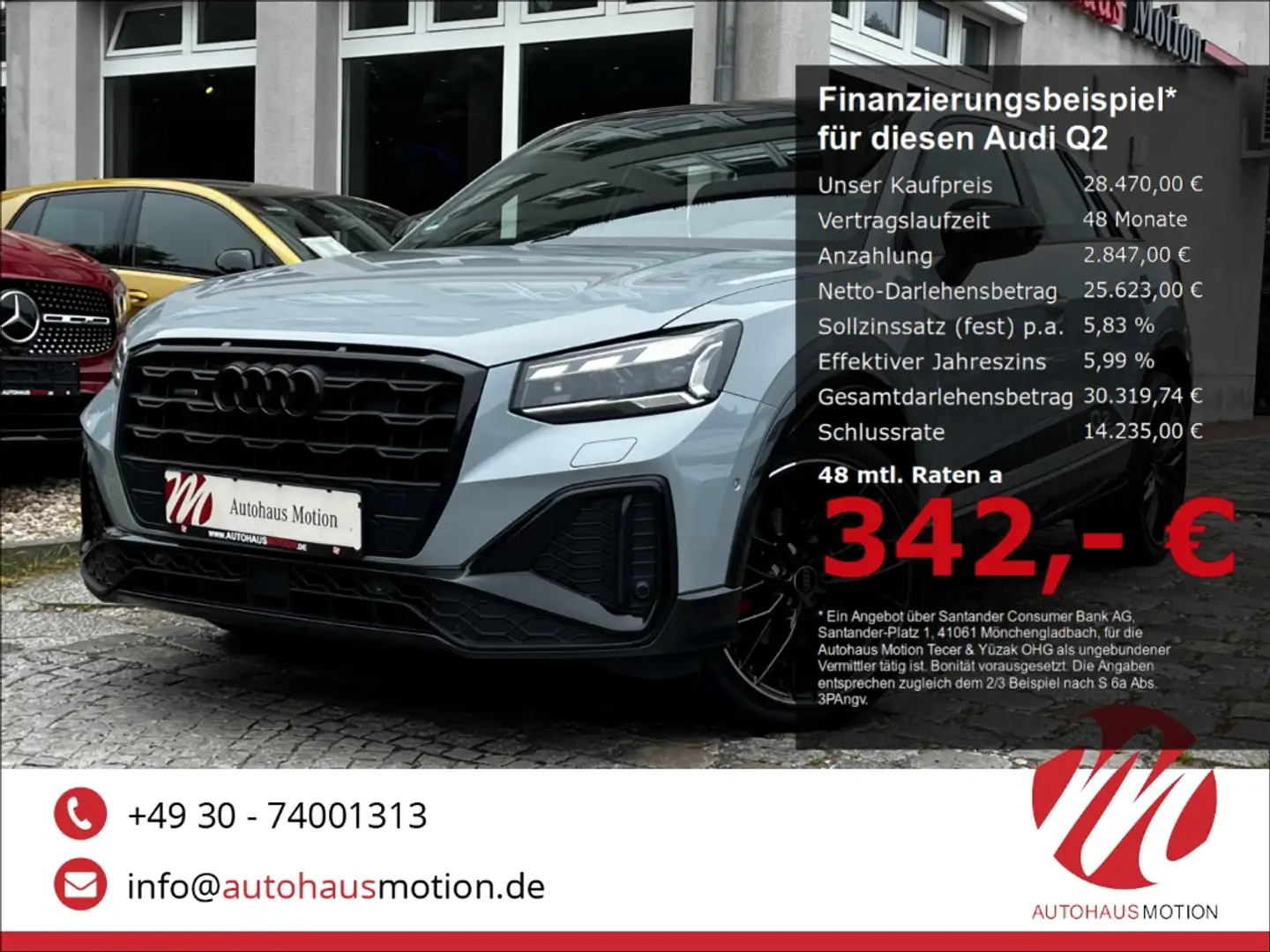 Audi Q2 35 TDI quattro edition one S-Line MATRIX PANO KAME Grau - 1