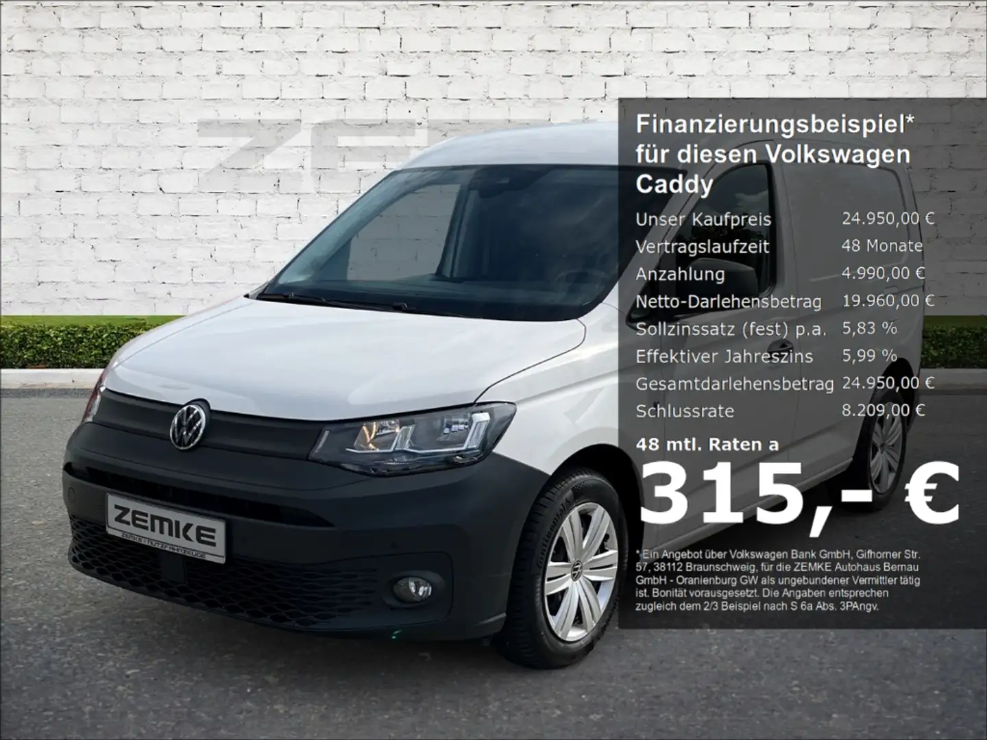 Volkswagen Caddy Cargo 1.5 TSI DSG EcoProfi AHK DAB SHZ Rückf Blanc - 1