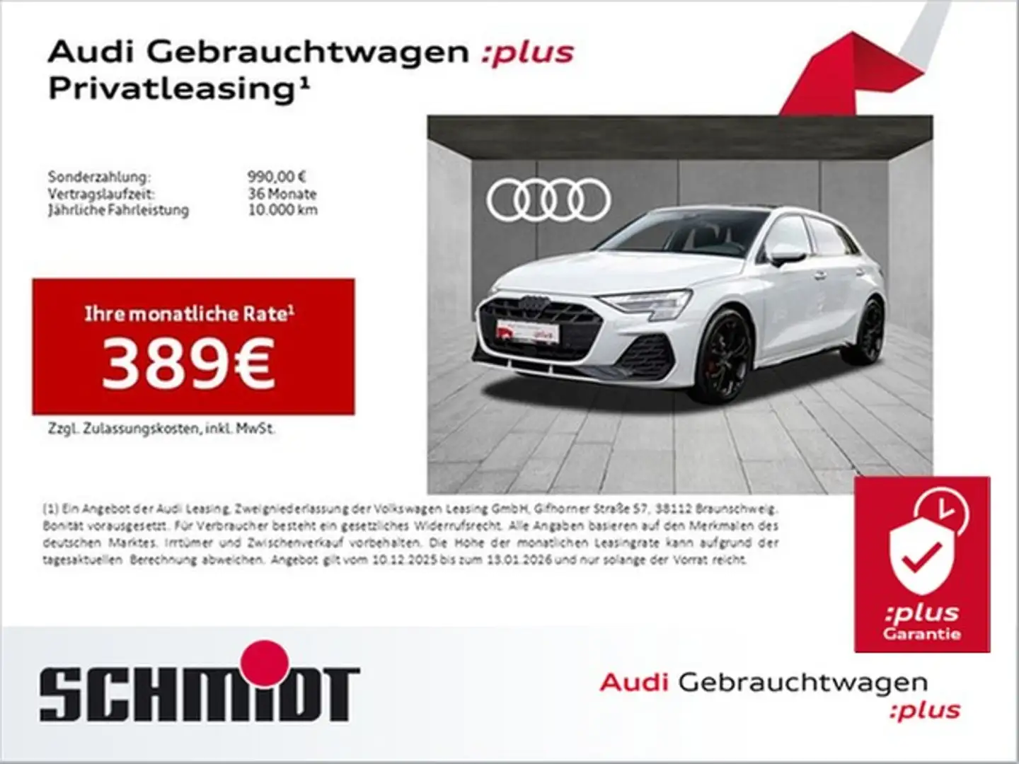 Audi A3 Sportback 35 TDI S line AHK Pano Navi+ ACC LED ... Weiß - 1