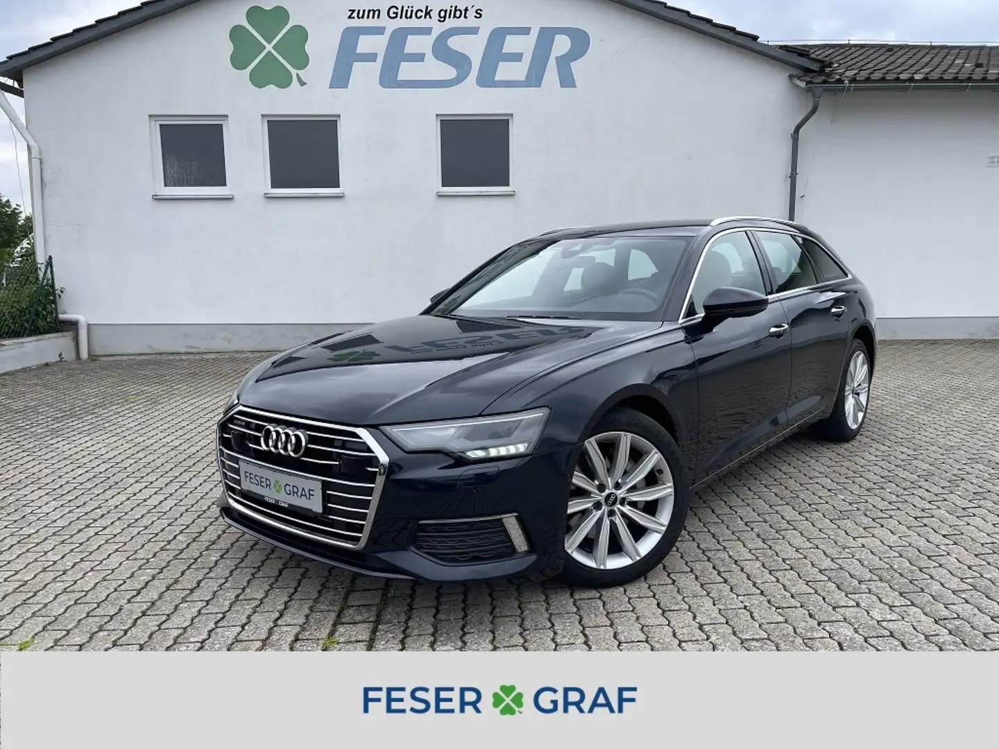 Audi A6 Avant Design 45 TDI qu. LEDER ACC 19" KAM KESSY AC Blauw - 1