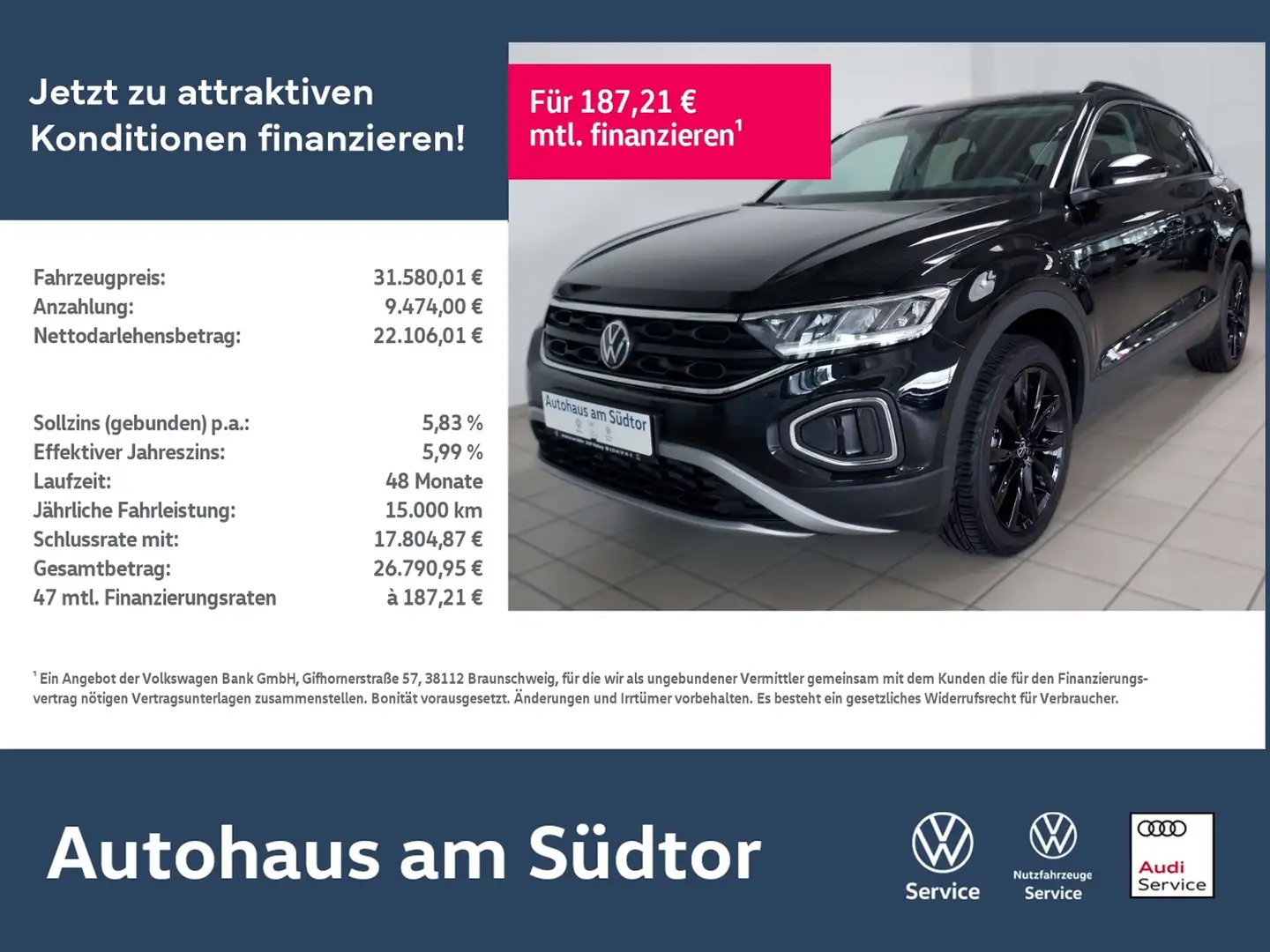 Volkswagen T-Roc GOAL 1.5 TSI DSG | LED RFK ACC Navi Schwarz - 1