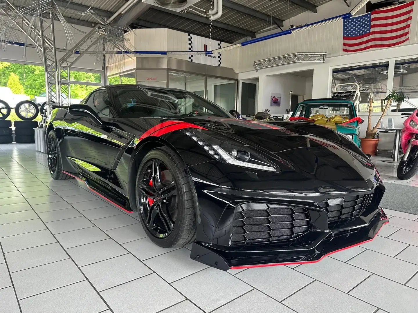 Corvette C7 6,2 Targa Automatik Navi Head-Up 3LT Z51 Negru - 1
