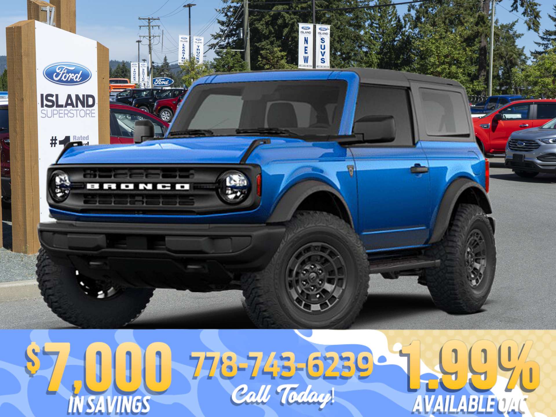 Blue 2026 Ford Bronco SUV / Crossover Four-Wheel Drive 7-Speed Manual