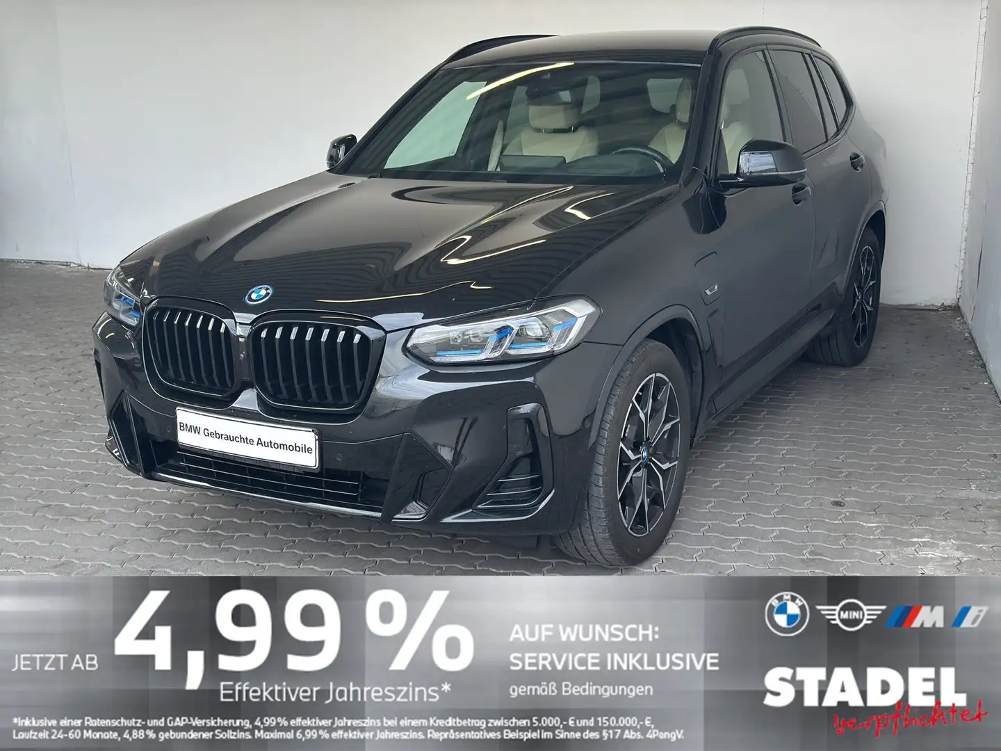BMW X3 xDrive30e M Sport Navi.Laser.HuD.360°.KomfZg Zwart - 2