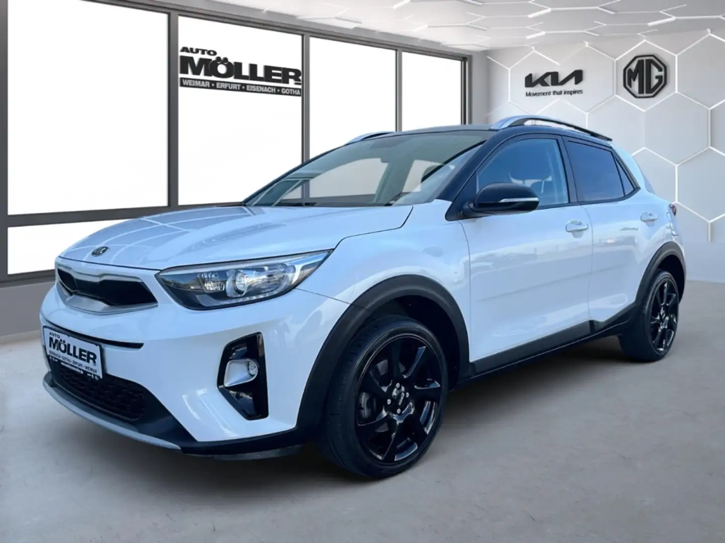 Kia Stonic Vision 1.2 Navi Klimaautom DAB SHZ LenkradHZG Blanc - 2
