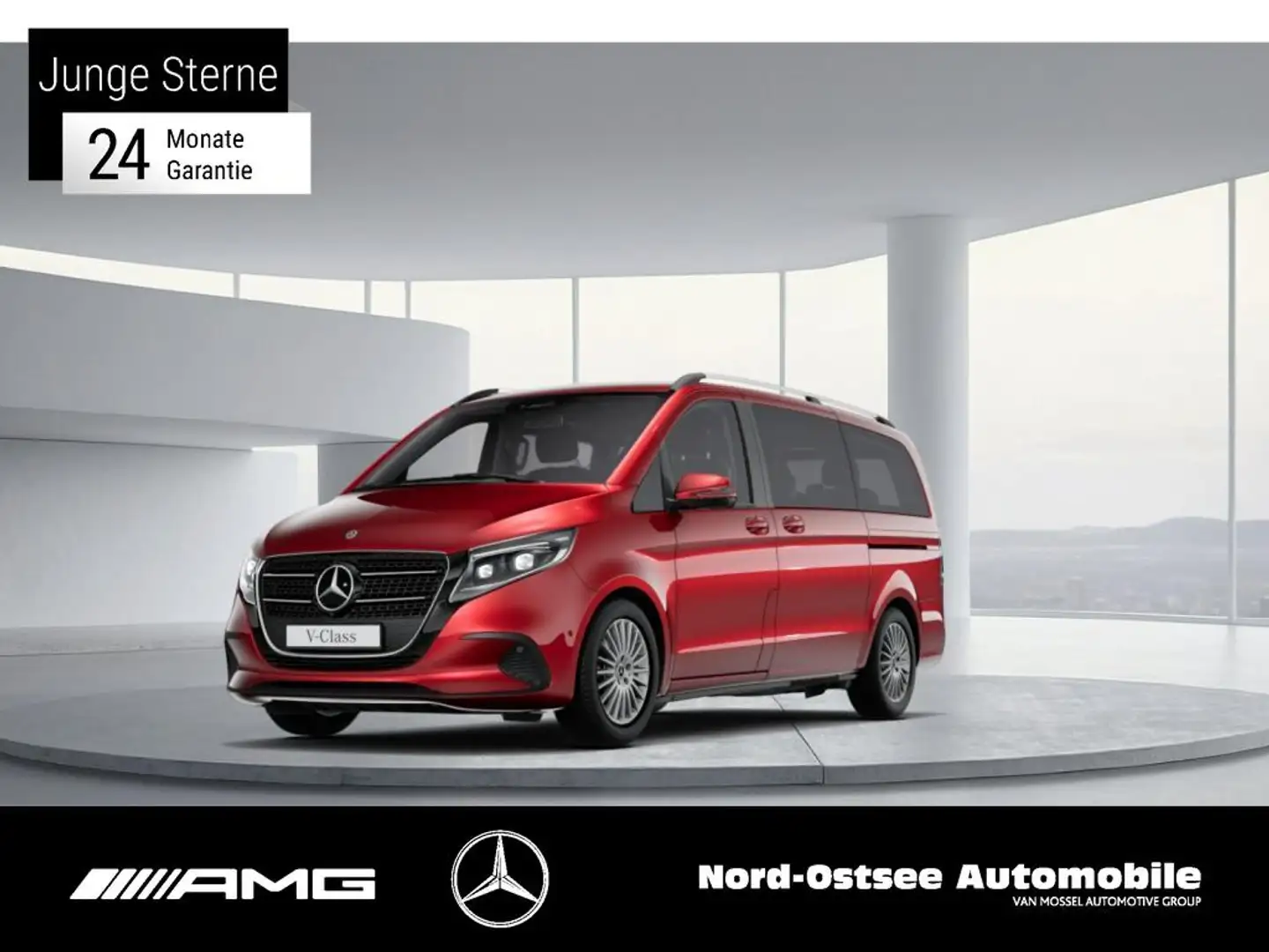 Mercedes-Benz V 250 STYLE lang 4M DISTR WINTERPAKET LED AHK Rouge - 1
