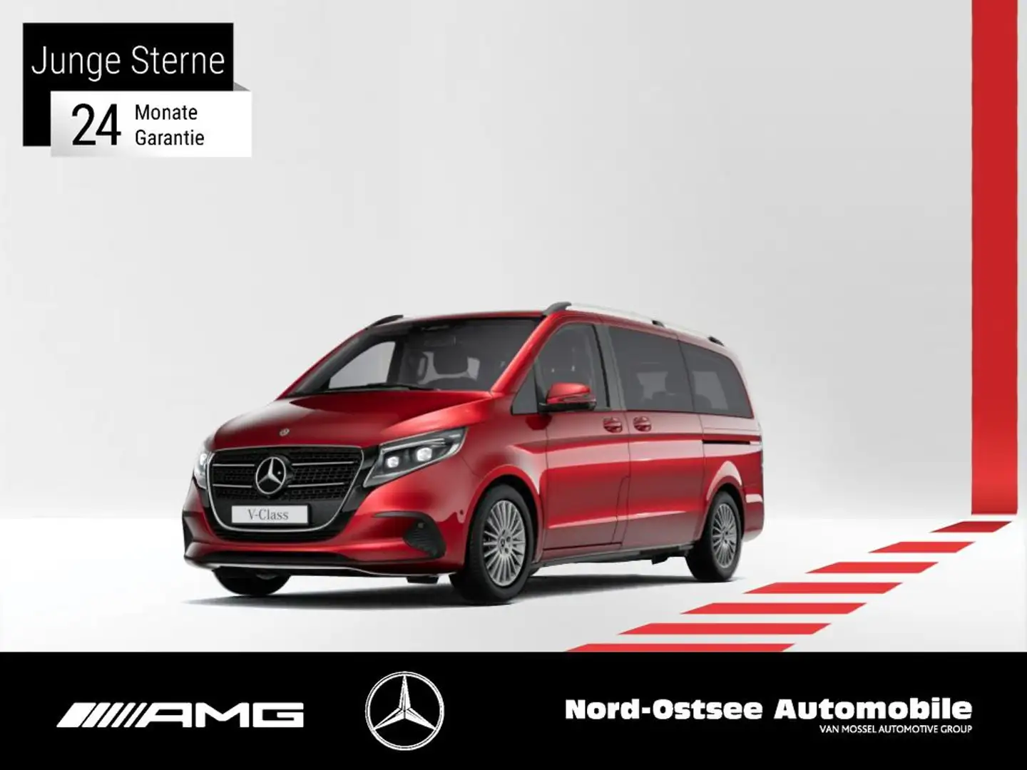 Mercedes-Benz V 250 STYLE lang 4M DISTR WINTERPAKET LED AHK Rot - 1