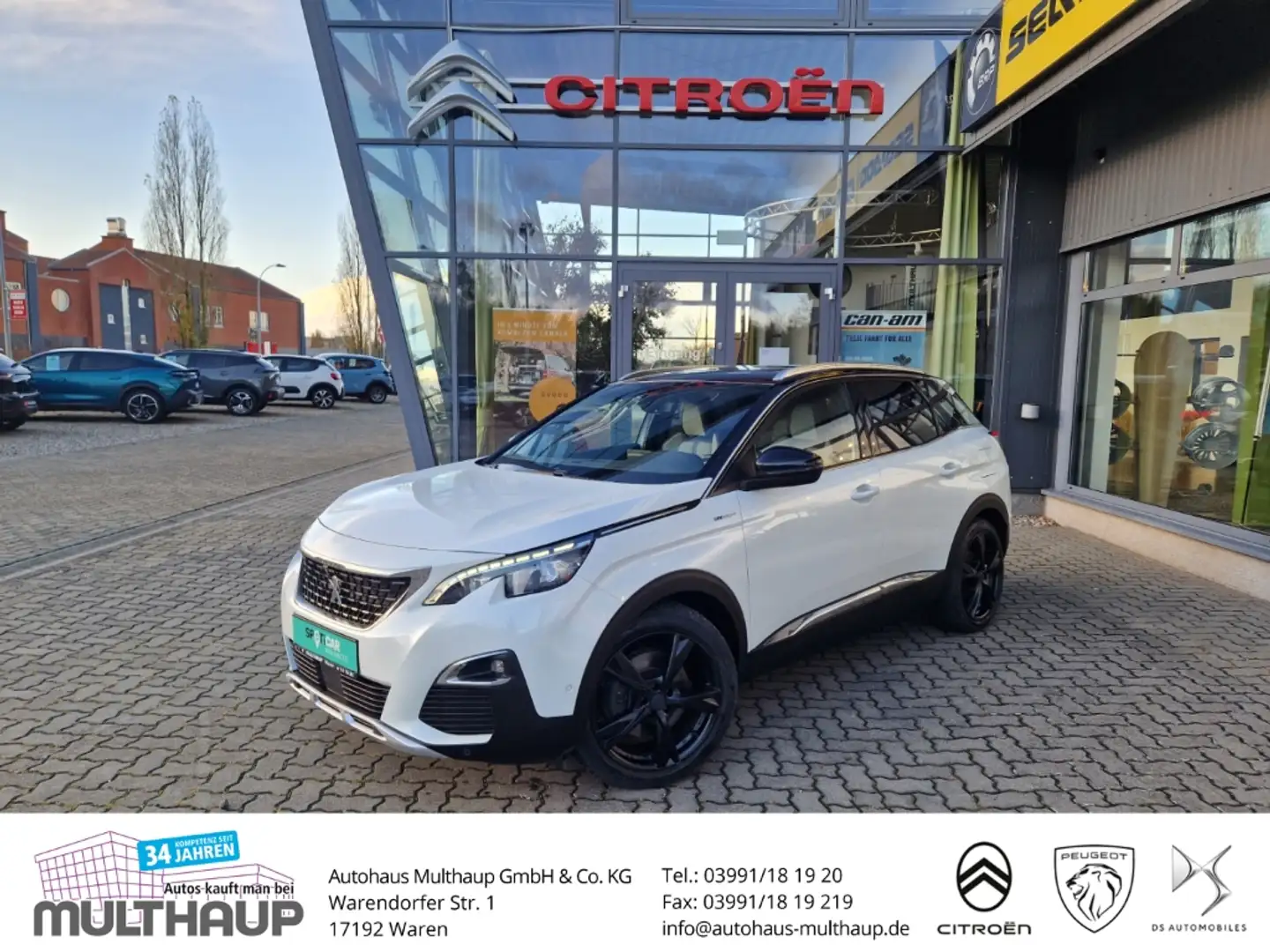 Peugeot 3008 GT Hybrid4 300 LED StandHZG SHZ 360 Kamera Blanc - 1