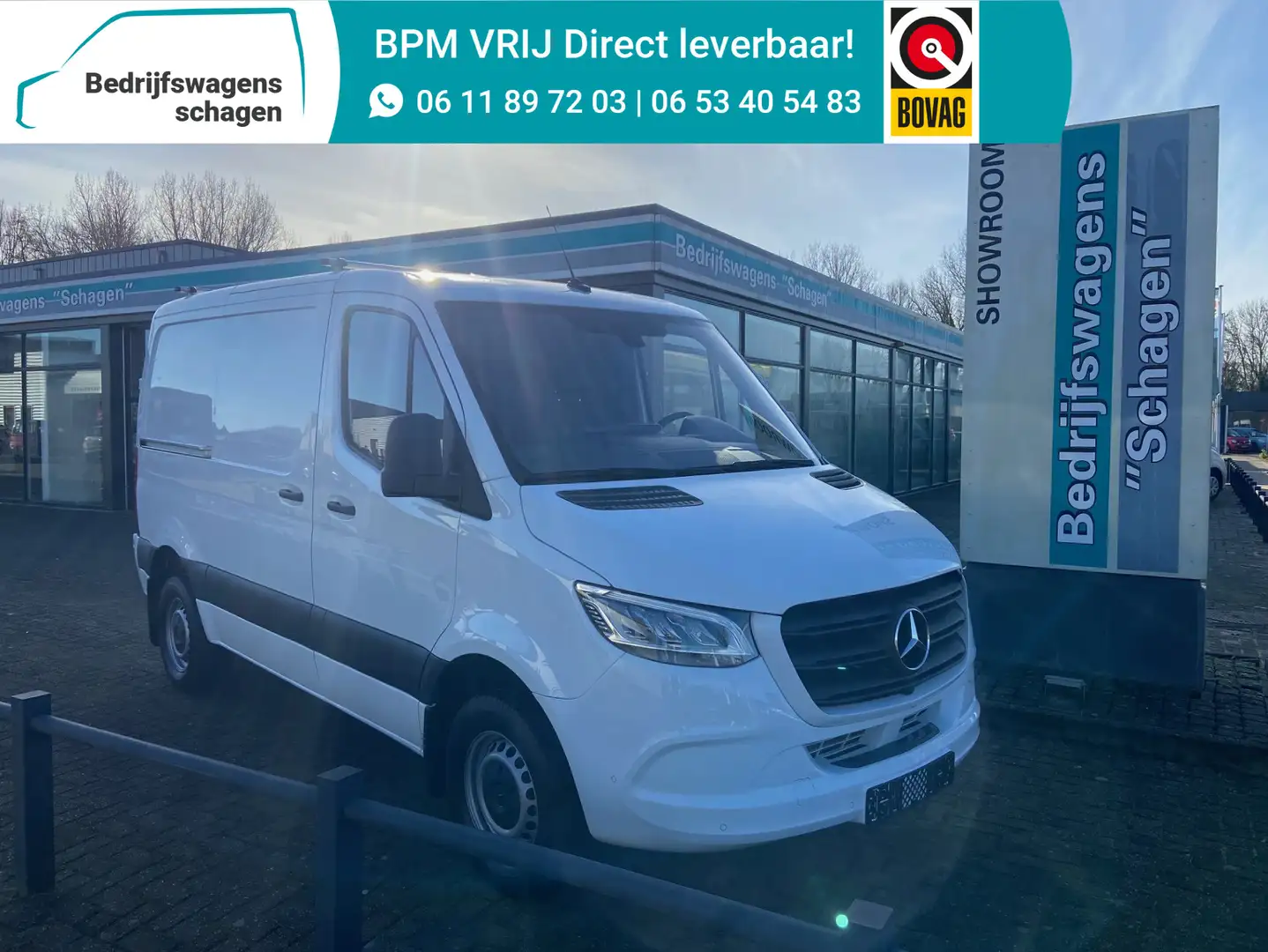 Mercedes-Benz Sprinter 317 CDI L1H1 RWD | E6 | LED | Leder | Trekhaak | 3 Wit - 1