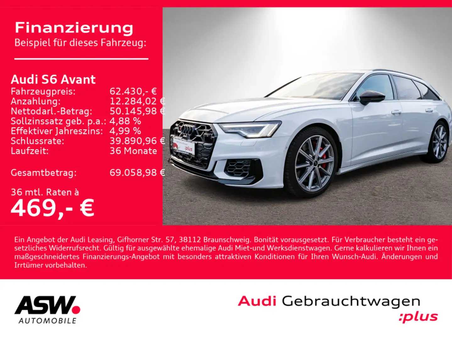 Audi S6 3.0TDI quattro tiptroni Matrix RFK PANO Weiß - 1