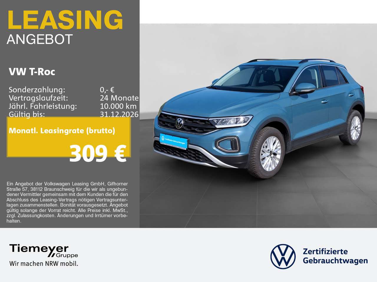 Volkswagen T-Roc — Volkswagen T-Roc 1.0 TSI LIFE LED NAVI KAMERA SITZHZ LM16