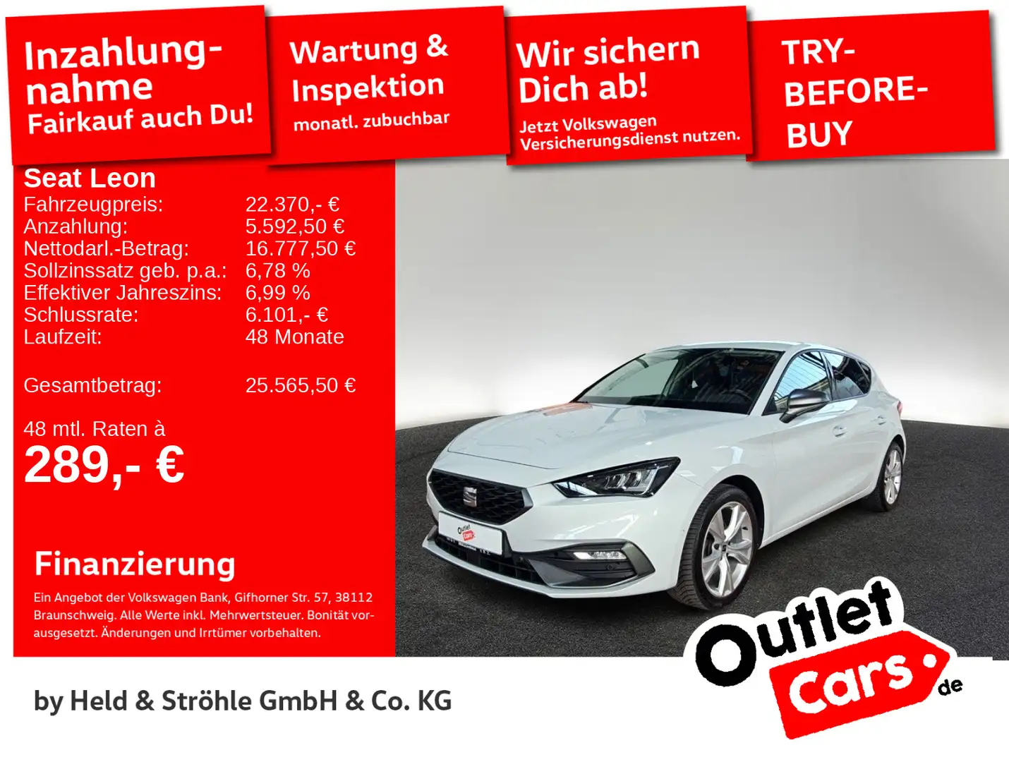 SEAT Leon FR 1.5 eTSI DSG NAV LED PARKLENK SHZ APP Weiß - 1