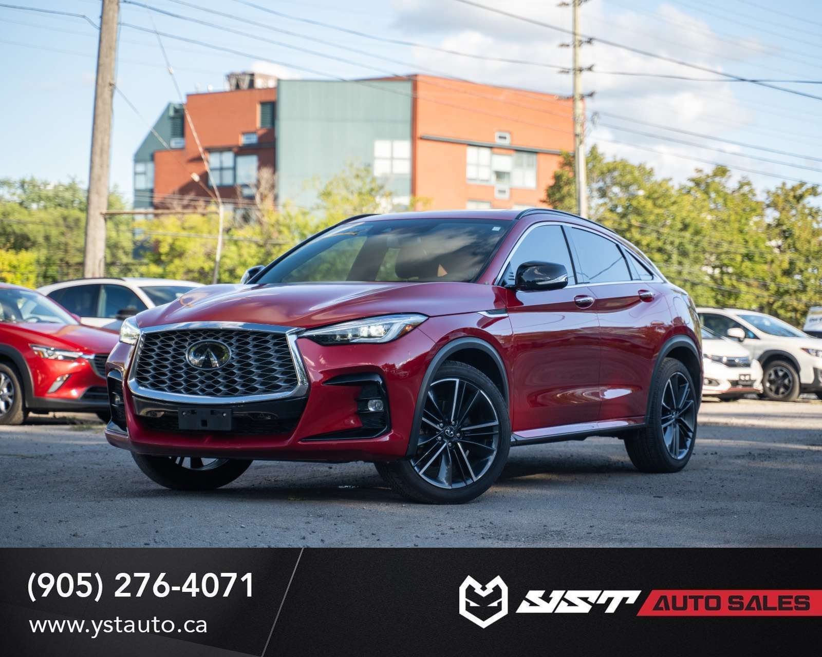 Red 2022 INFINITI QX55 SUV / Crossover All-Wheel Drive Automatic
