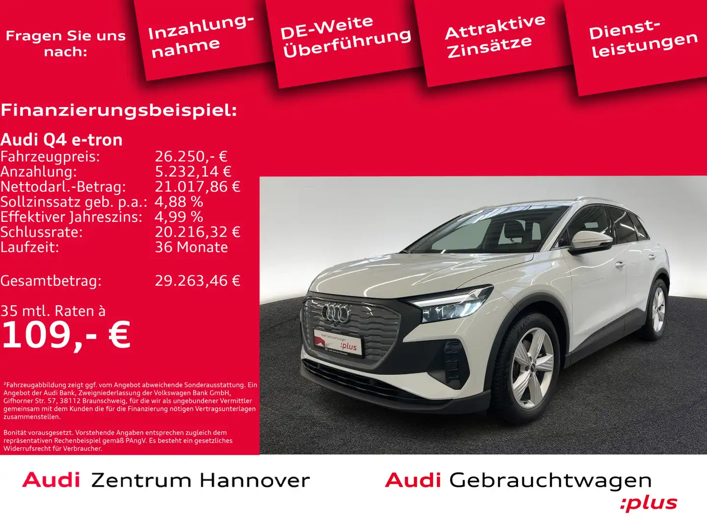 Audi Q4 e-tron 35 LED virtual DAB Blanc - 1