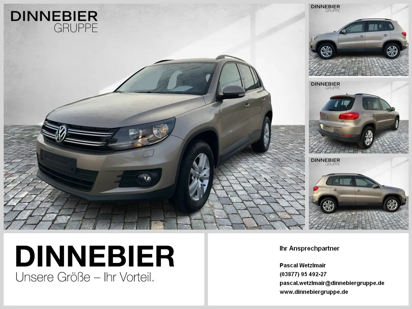 Volkswagen Tiguan Trend & Fun BMT AHK PDC Winterp. Beige - 1
