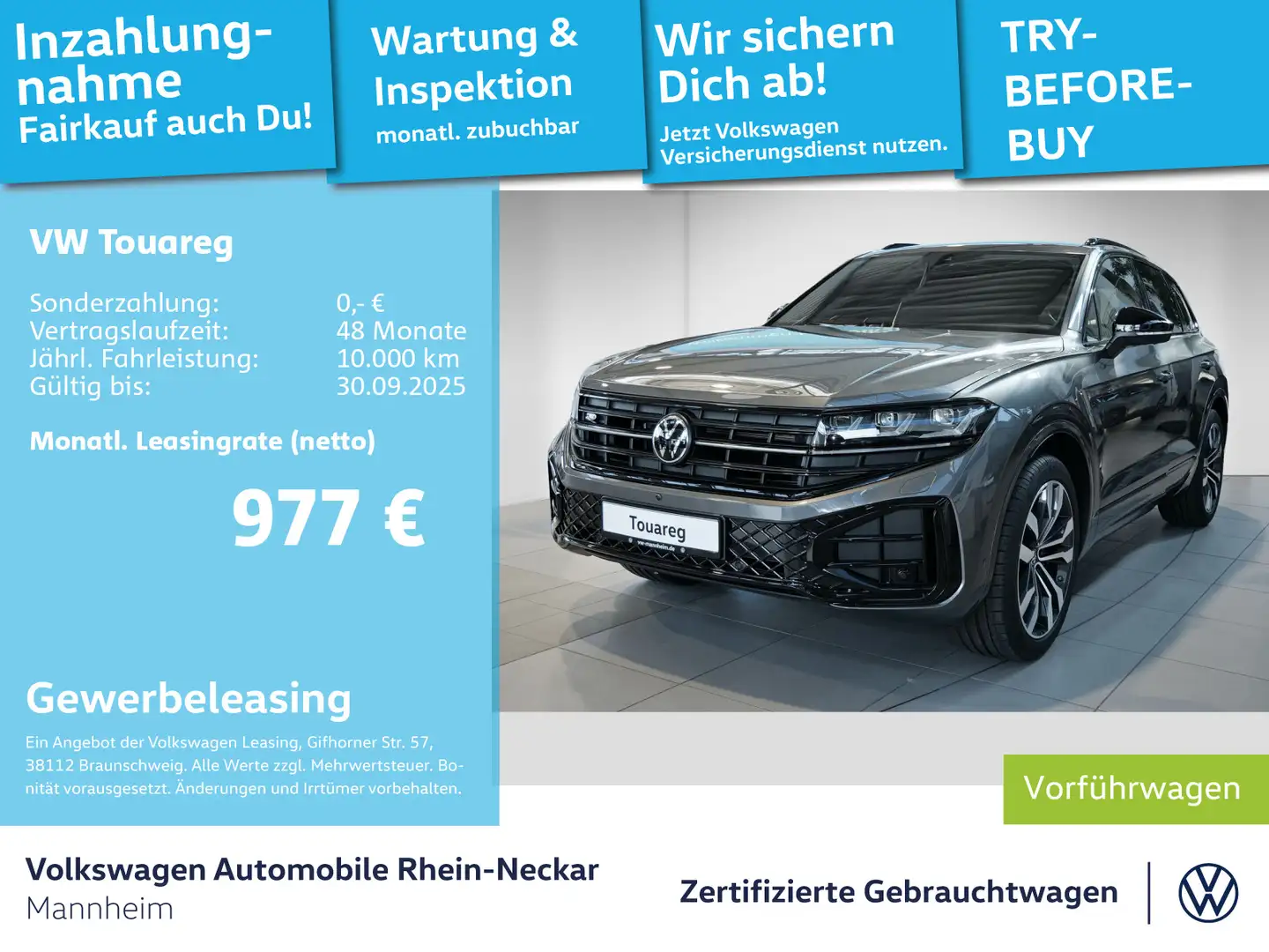 Volkswagen Touareg R-Line 3.0 V6 TDI SCR 4MOTION Tiptronic Grijs - 1