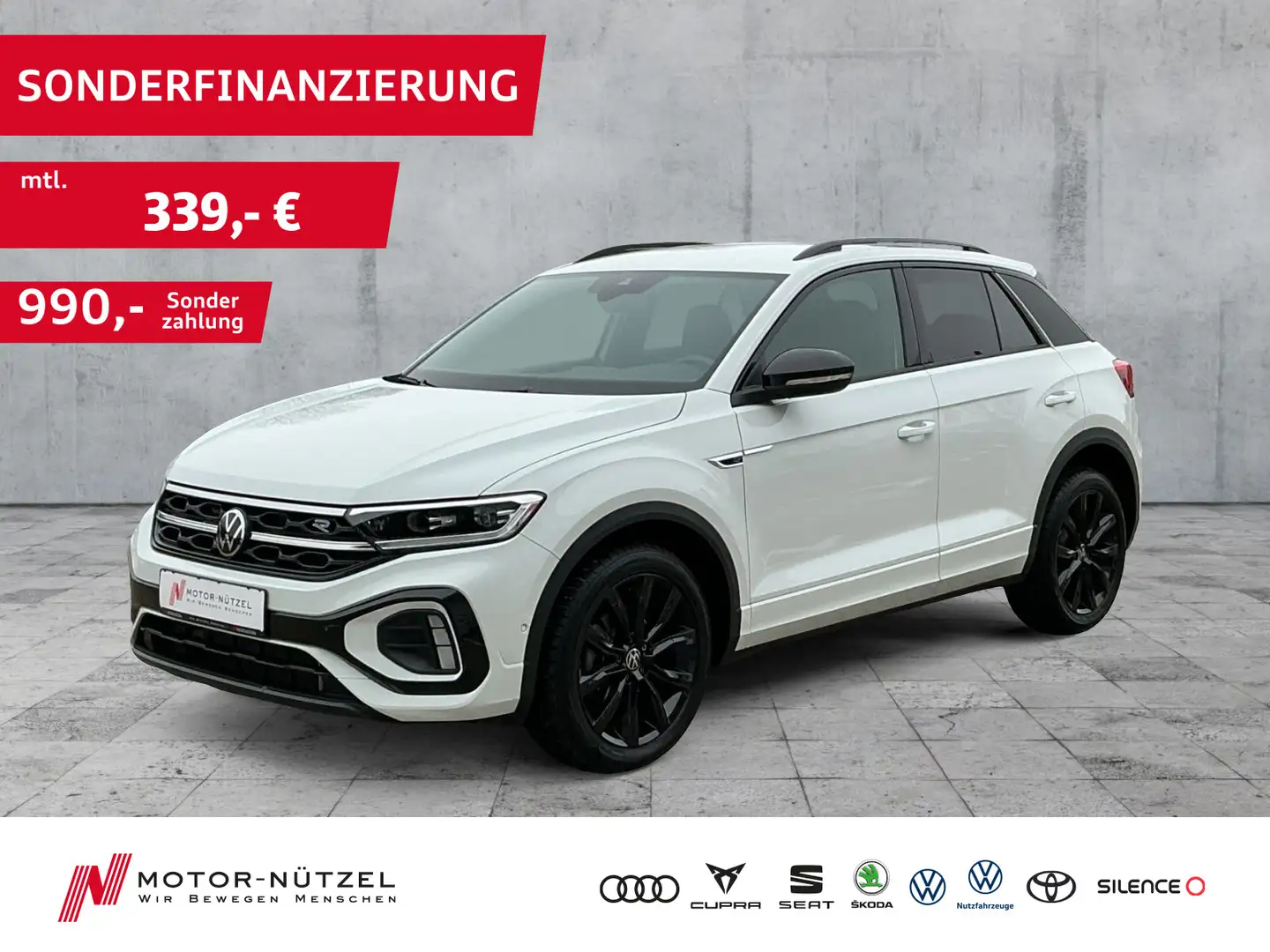 Volkswagen T-Roc 1.5 TSI R-LINE BLACK STYLE LEDplus+APP+ACC Weiß - 1
