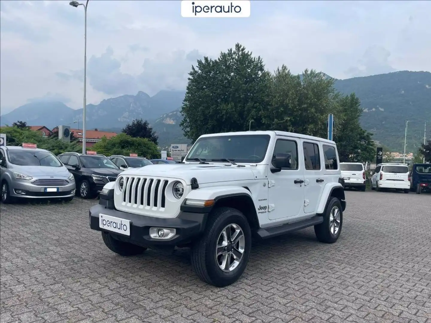 Jeep Wrangler unlimited 2.0 turbo sahara auto Bianco - 1