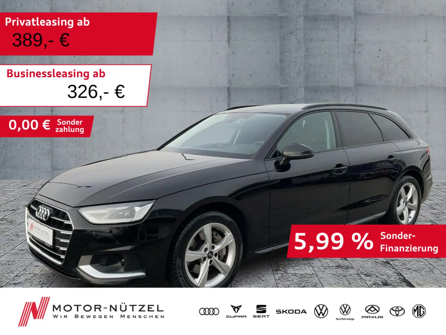 Audi A4 40 TDI S-TR ADVANCED NAVI+RFK+ACC+AHK Noir - 1