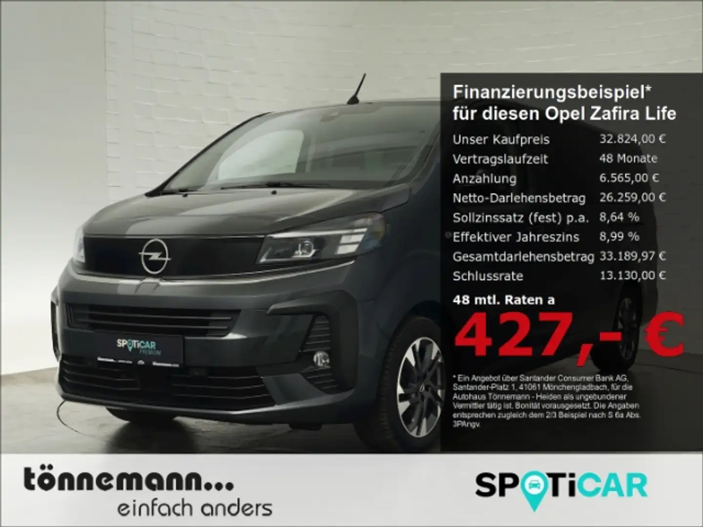 Opel Zafira Life FACELIFT EDITION XL CDTI AT 9-SITZER+NAVI+SITZHEIZ Gris - 1