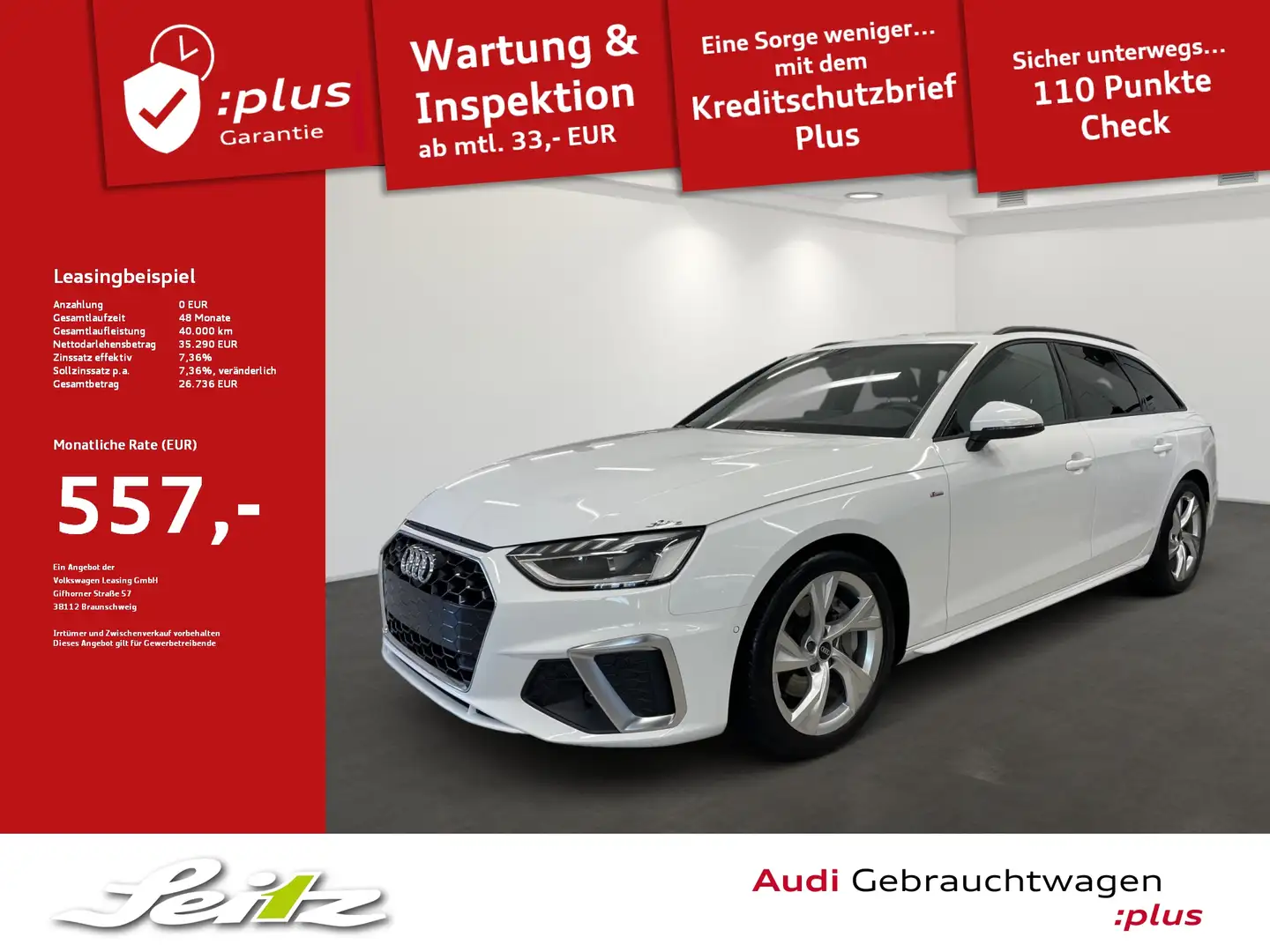 Audi A4 Avant 40 TDI quattro S line *AHK*LED*KAMERA*NAVI* Bianco - 1