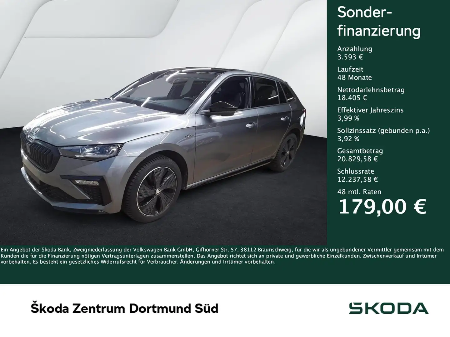 Skoda Scala 1.0 MONTE CARLO PANO CAM ACC MATRIXLED NAVI Grau - 1