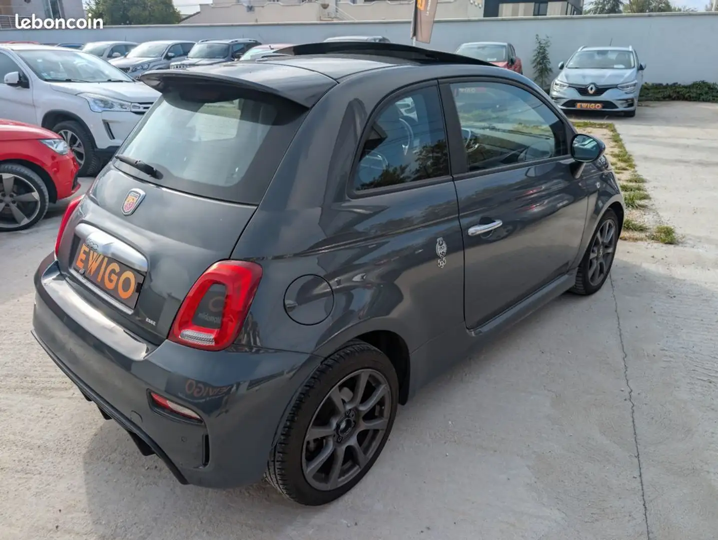 Abarth 500 fiat 595 1.4 t 145 turismo-toit ouvrant-radar arriere-gps Grijs - 2