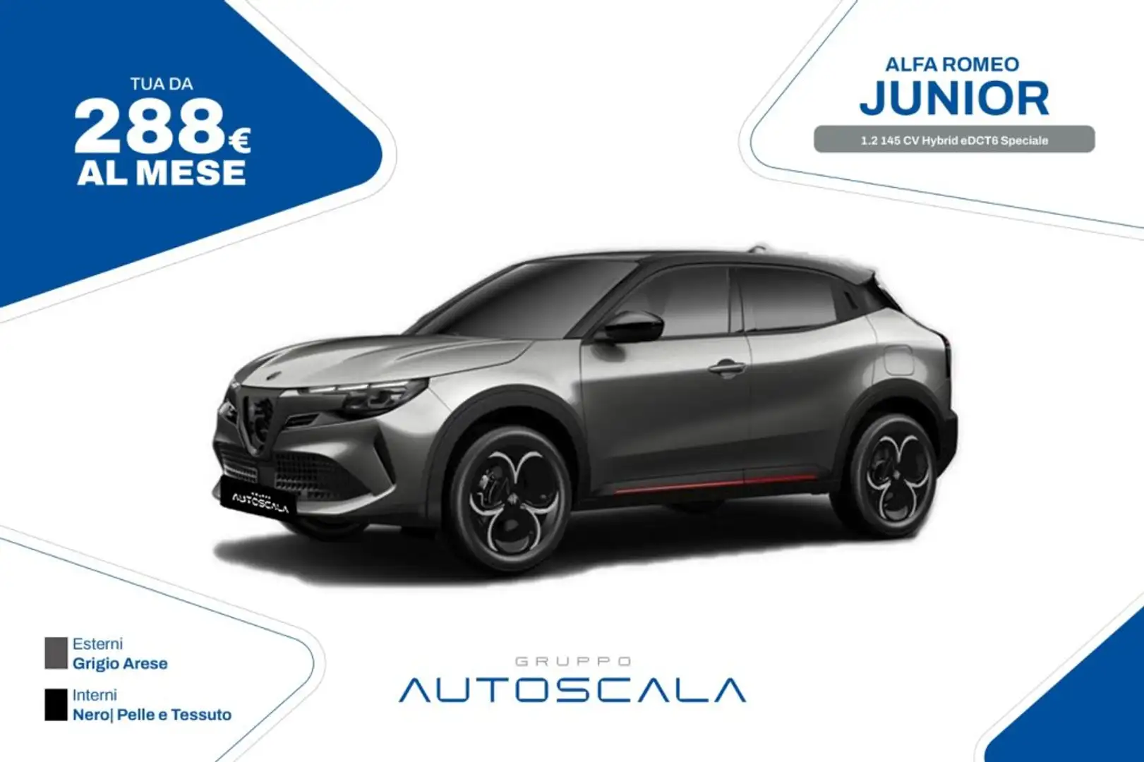 Alfa Romeo Junior 1.2 145 CV Hybrid eDCT6 Speciale Серый - 1