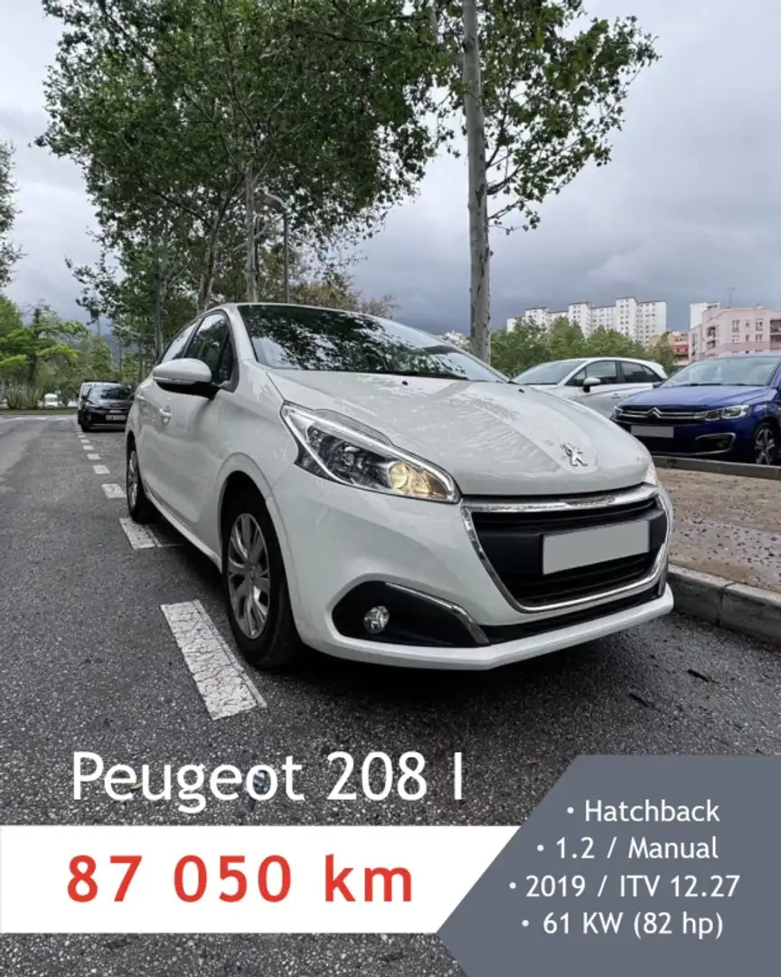 Peugeot 208 1.2 PureTech S&S Active 82 Blanc - 1