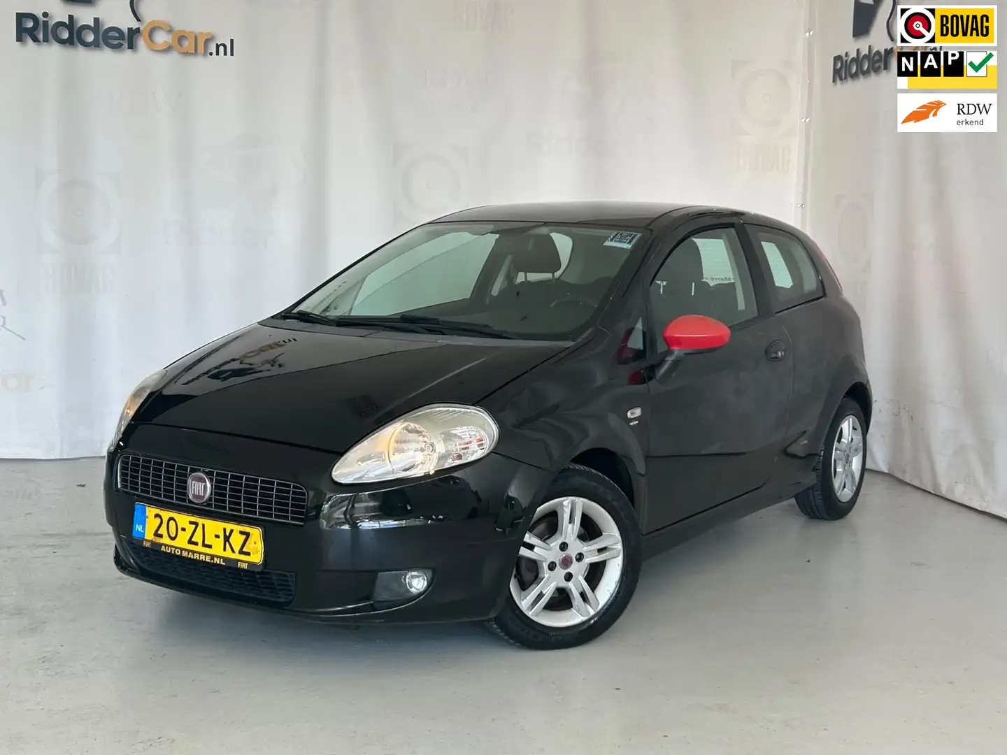 Fiat Grande Punto 1.4 GP SPORT|NAP|AIRCO|APK09-2026|VELGEN|TREKHAAK| Schwarz - 1