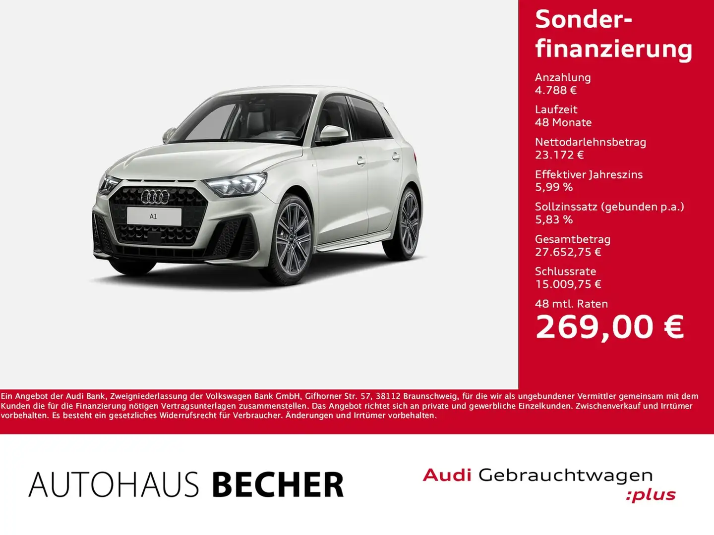 Audi A1 Sprtb. S line 25 TFSI S tronic /CarPlay/LED Silber - 1