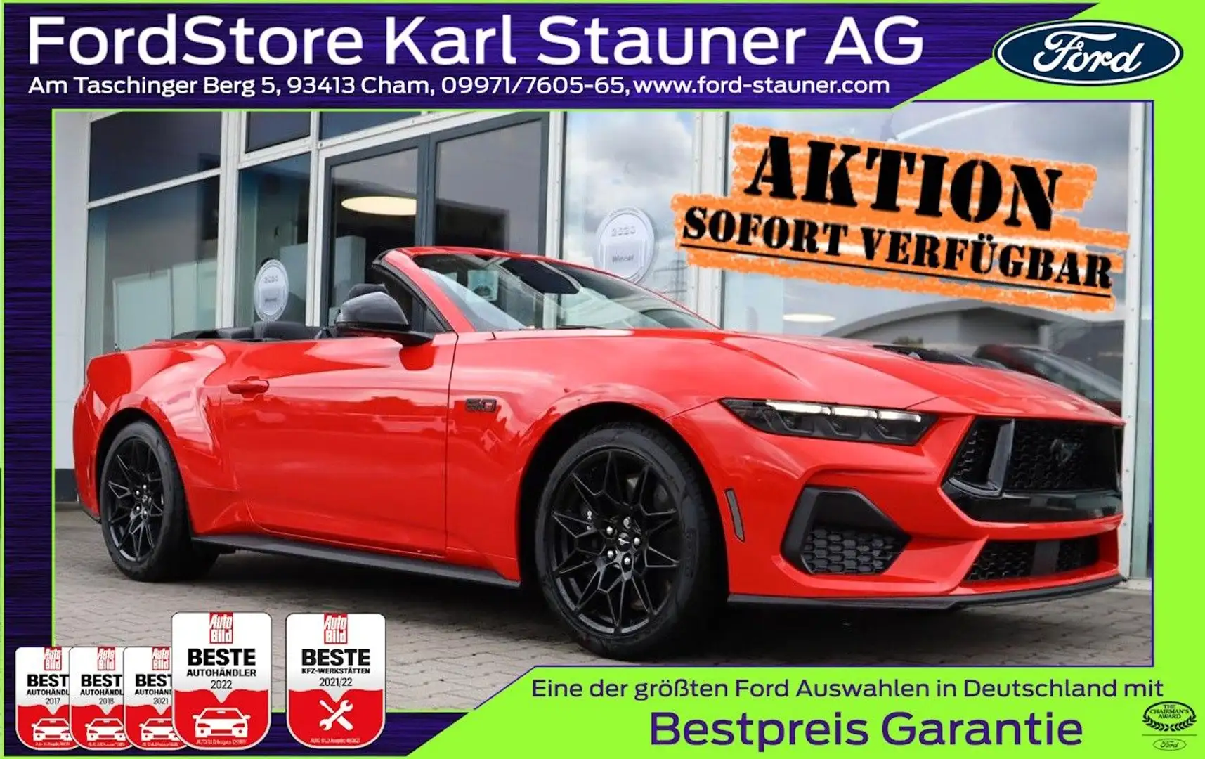 Ford Mustang GT Convertible Nite-Styling 4,99% FIN* Červená - 1