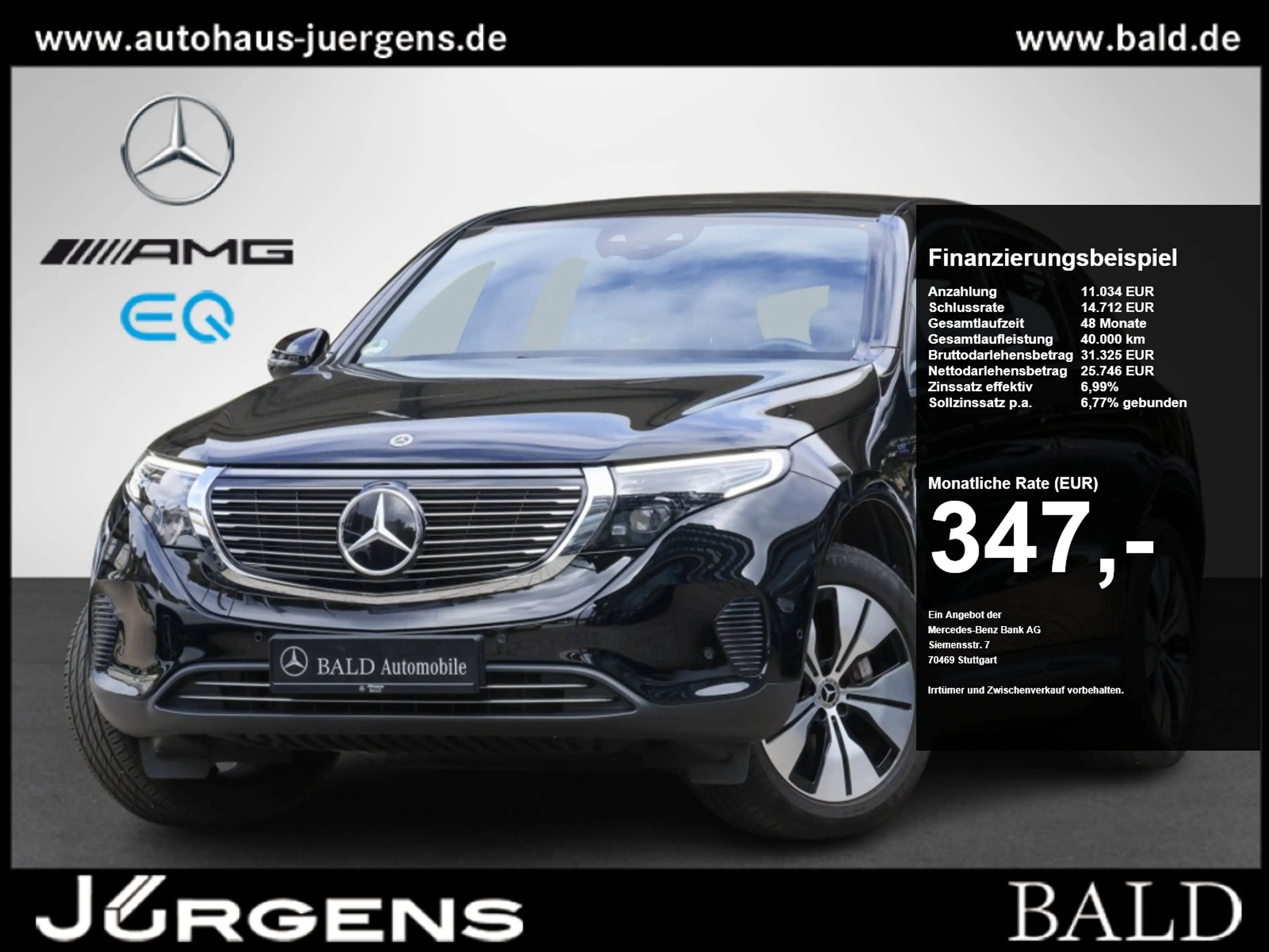 Mercedes-Benz EQC 400 400 4M MLB/Ambiente/Distr/Kamera/Shz/Navi/